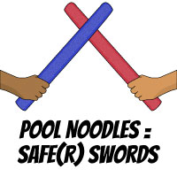 Pool Noodles = Safer Swords